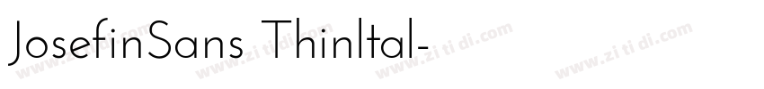 JosefinSans Thinltal字体转换